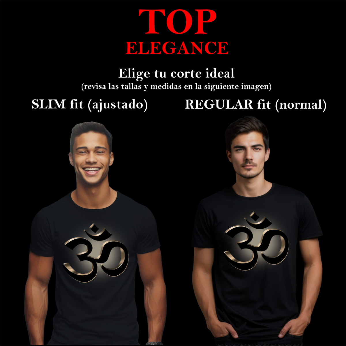 FINA Playera Hombre Alta gama Reg y Slim fit Om Buda Meditación Flor de loto Yoga