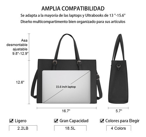 Bolsas De Mujer Totes 15.6 Pulgadas Portafolios Para Laptop.