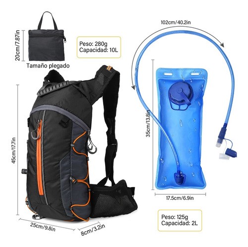Mochila Hidratación Ciclismo Campismo Hiking+bolsa De Agua2l