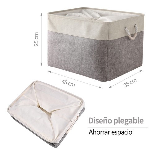 Canastas Organizadoras Plegables Con Asas, 3 Paquetes