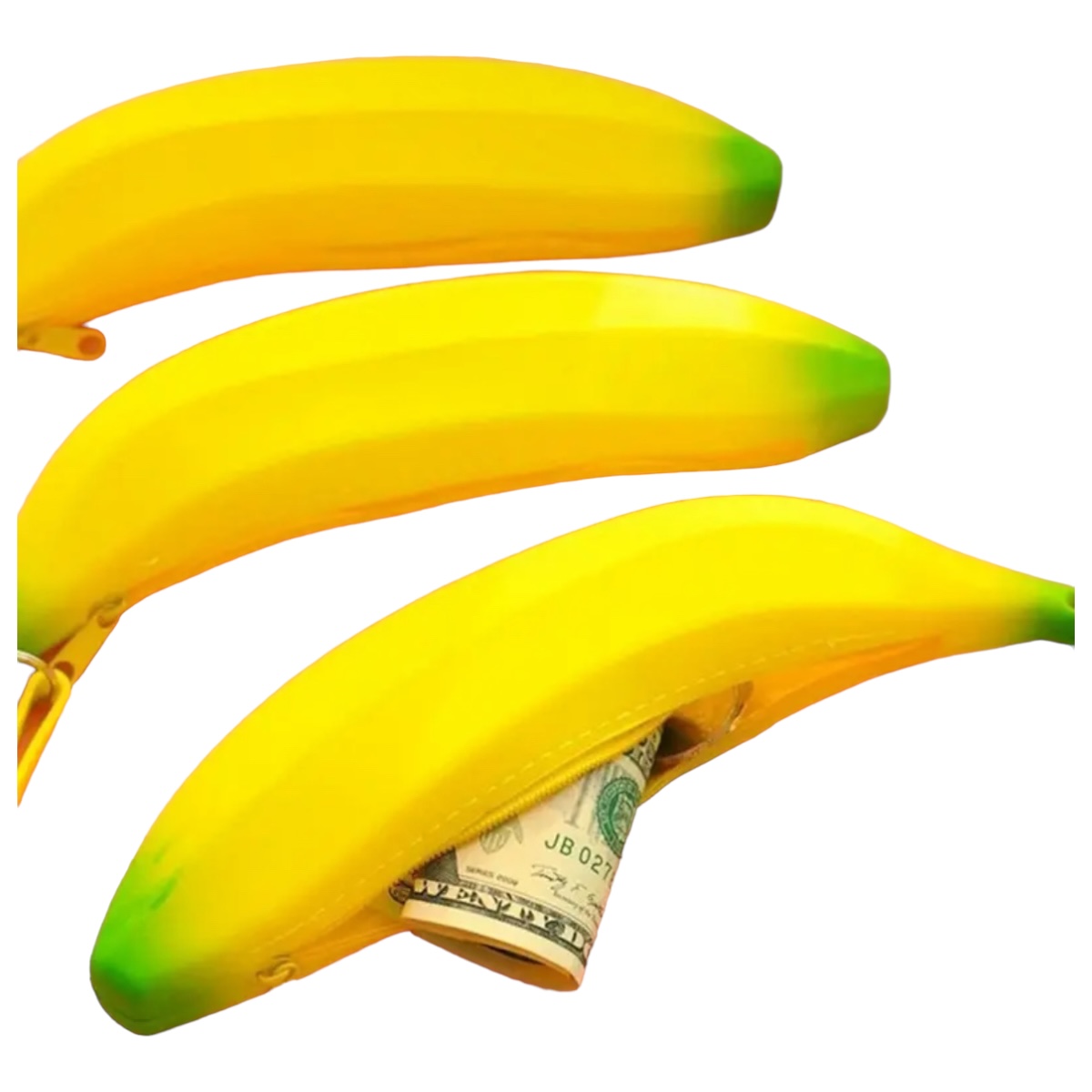 Monedero Silicon En Forma De Platano.