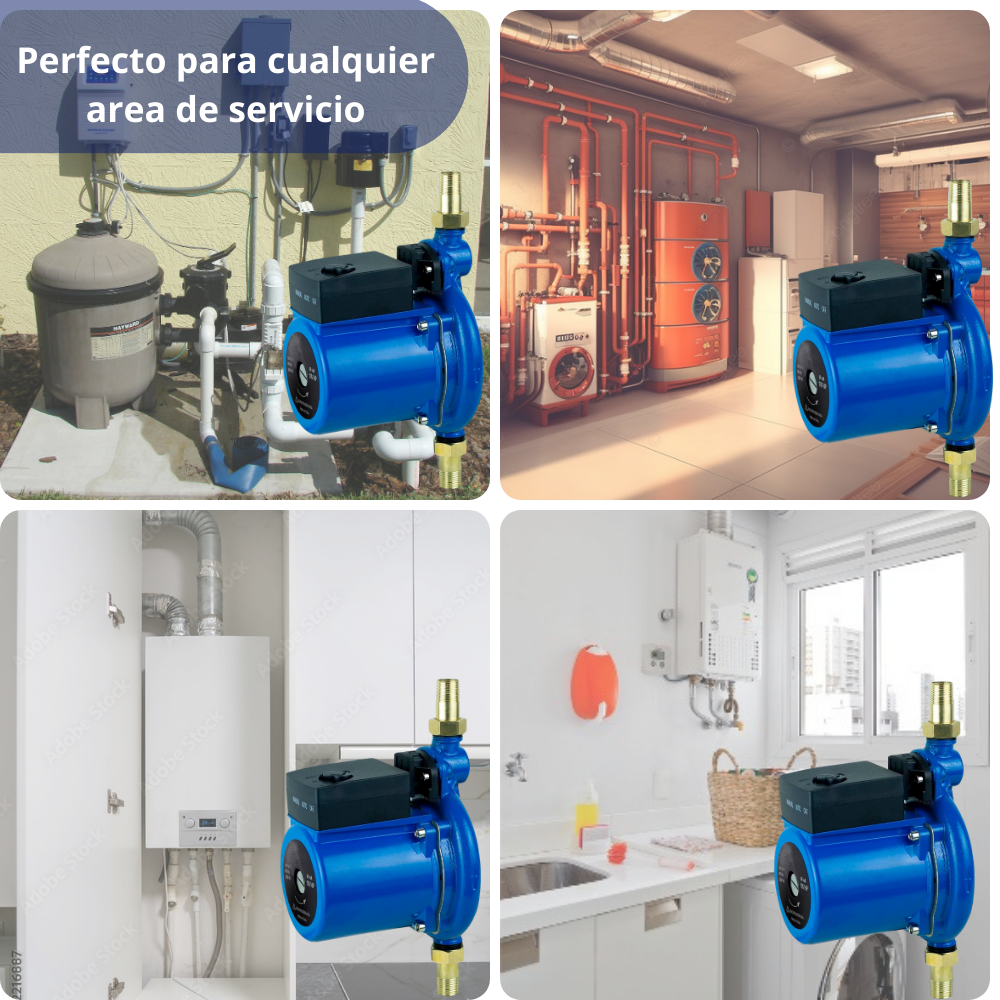 Bomba Presurizadora Aumenta la Presión del Agua (1/6 HP).