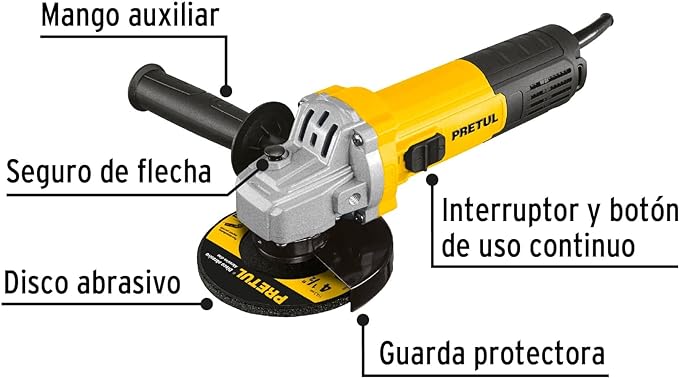 Pretul ESMA-4-1/2P5, Esmeriladora angular 4-1/2", 550 W.