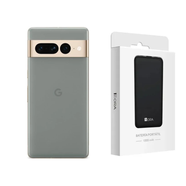 GOOGLE PIXEL 7 PRO 128 GB 12 RAM REACONDICIONADO AVELLANA + BATERIA HORA 10000UI .