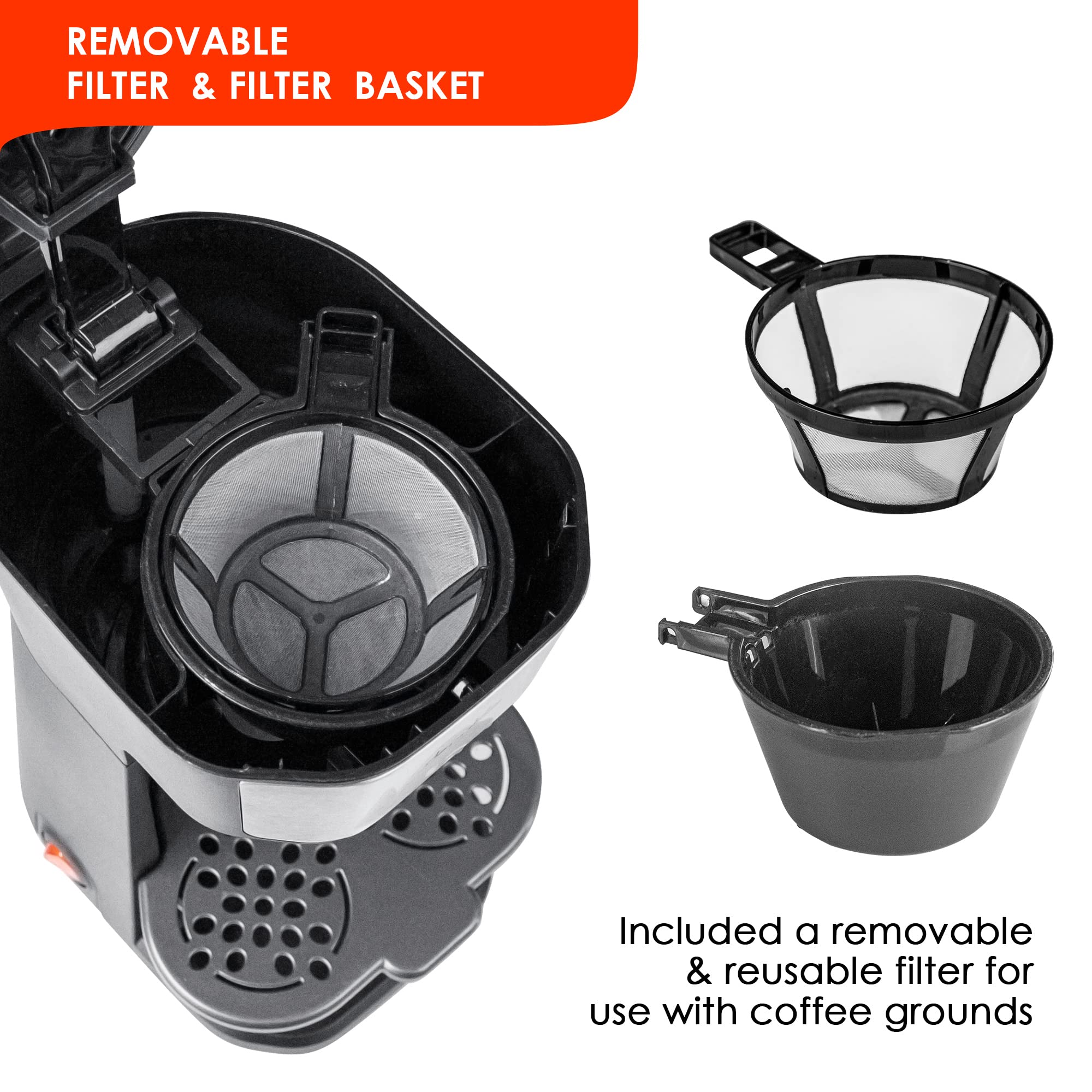 CAFETERA PERSONAL CON VASO TÉRMICO DECAKILA KUCF002B.