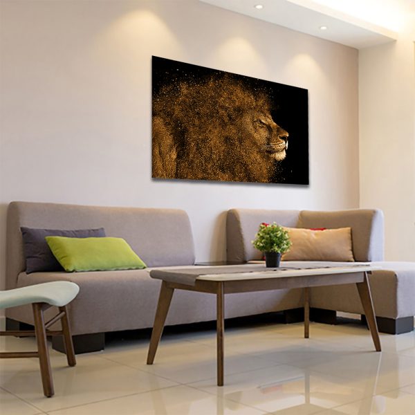 Cuadro Decorativo Cara de Leon # 9 90 X 60.