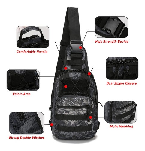 Multiusos Pechera Mochila Táctica Militar Bandolera Cruzada