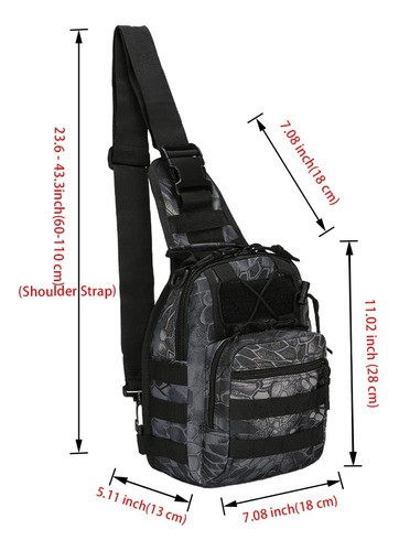 Multiusos Pechera Mochila Táctica Militar Bandolera Cruzada