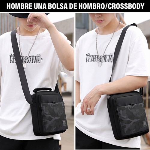 Bolso Mensajero Bandolera Hombre Gran Capacidad,1 Billetera