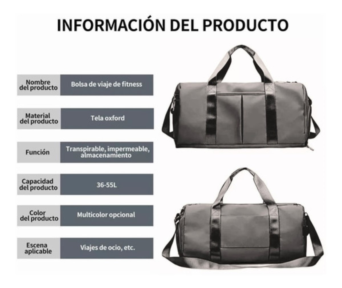 Maleta Deportiva Bolsa Gym Viaje Mochila Fitness Bag.