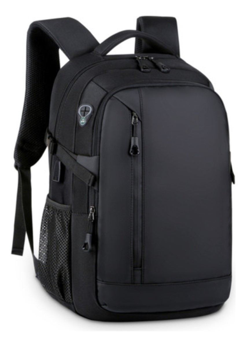 Mochila De Viaje Bolsa Hombre Backpack Mujer Mochila Para Laptop Escolares Antirrobo Impermeable Negra 15.6inch Con Puerto Carga Usb.