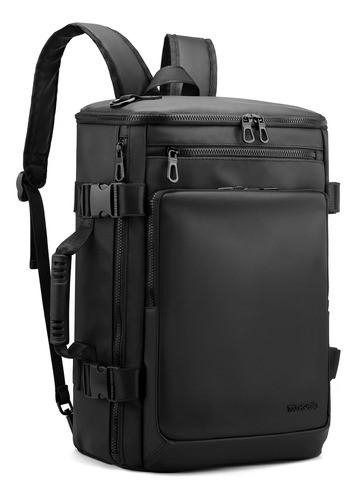 Mochila De Viaje Para Hombre, Aprobado Por Avión 10kg, Negro Mochila Escolar Para Laptop De 15.6 Pulgadas, Grande Espacio Antirrobo Y Impermeable.