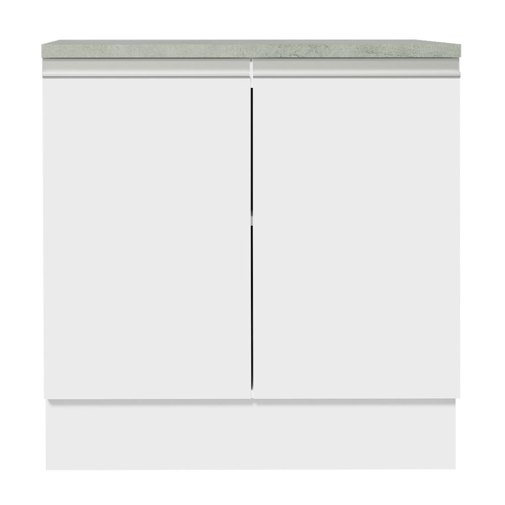 Gabinete Bajo Madesa Glamy 80cm 2 Puertas Blanco.