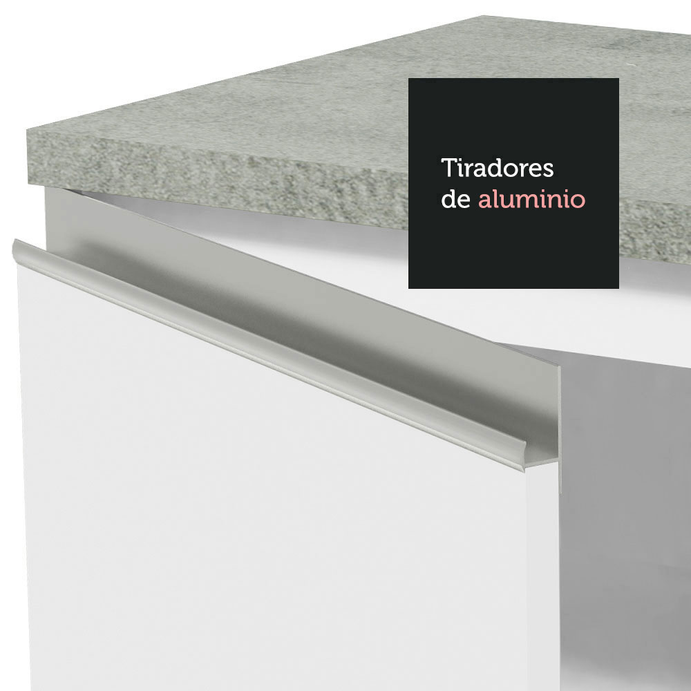 Gabinete Bajo Madesa Glamy 80cm 2 Puertas Blanco.