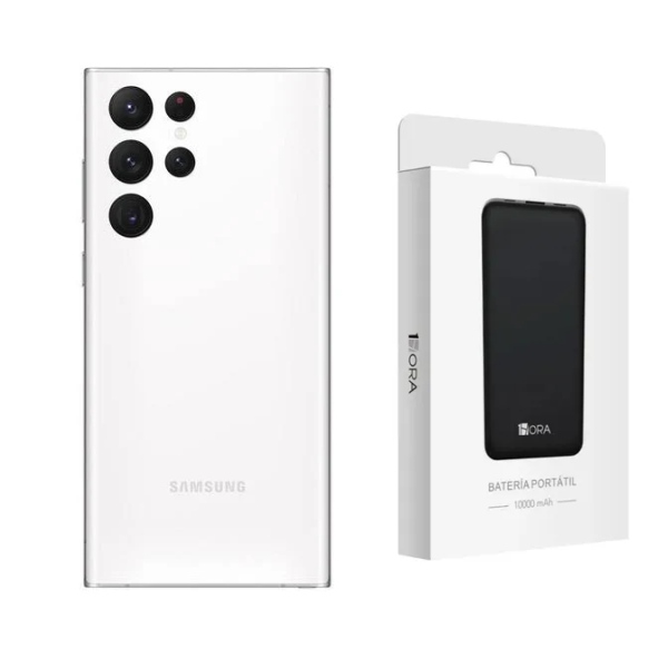 Samsung Galaxy S22 ULTRA 5G 128GB Blanco Snapdragon Reacondicionado + Batería Portátil de REGALO.
