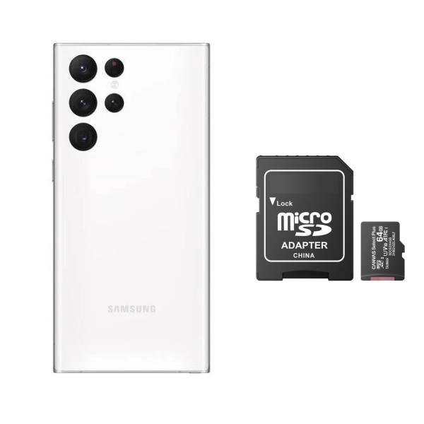 Samsung Galaxy S22 ULTRA 5G 128GB Blanco Snapdragon Reacondicionado + Memoria Micro de REGALO.