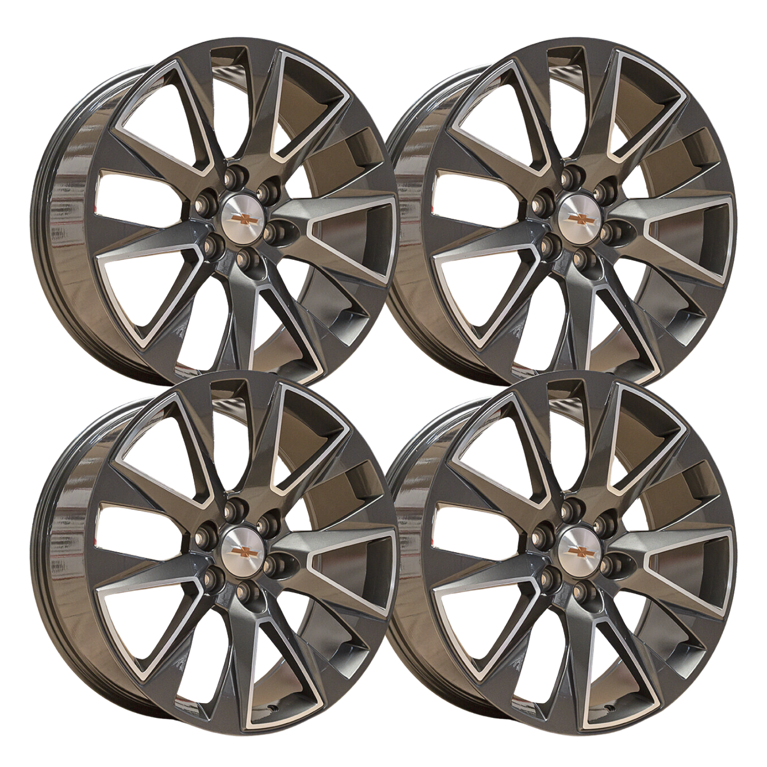 4 RINES MACHINE GUNMMETAL 22 6X139.7 Chevrolet Silverado 1500,GMC Sierra 1500
