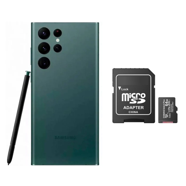 Samsung Galaxy S22 Ultra Verde 512GB Almacenamiento, 12GB RAM, Reacondicionado.