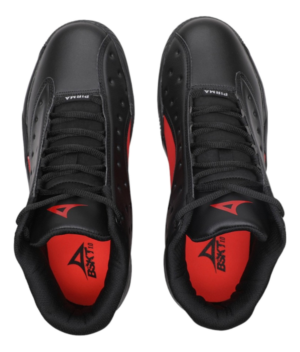 Tenis Pirma Negro Rojo Deportivo Basketball 2013 Para Caballero.