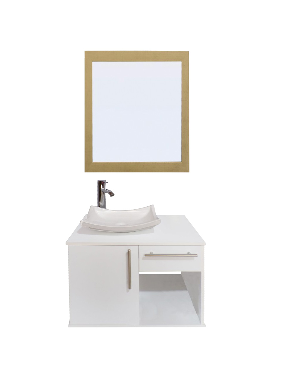 Gabinete Para Baño Con Lavamanos Y Monomando, Puerta Y Cajón.