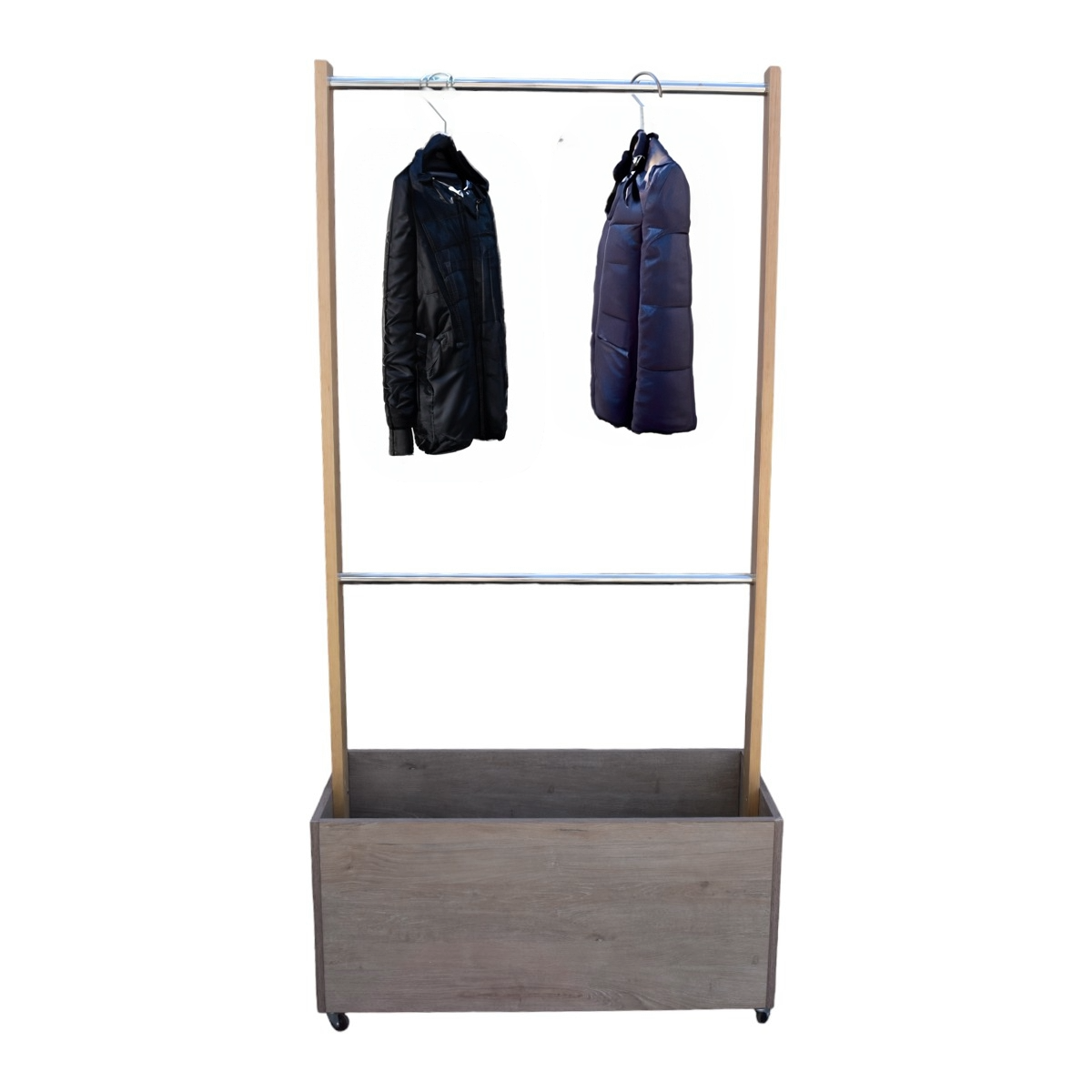 Perchero Rack con cajón profundo Organizador para colgar ropa