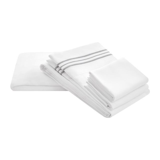 Juego de Sábanas Sealy Bamboo Queen Size Blanco.