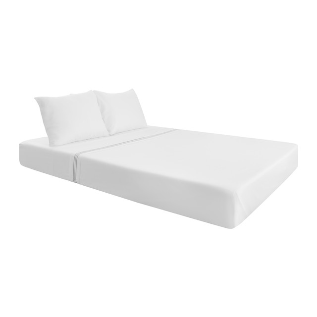 Juego de Sábanas Sealy Bamboo Queen Size Blanco.
