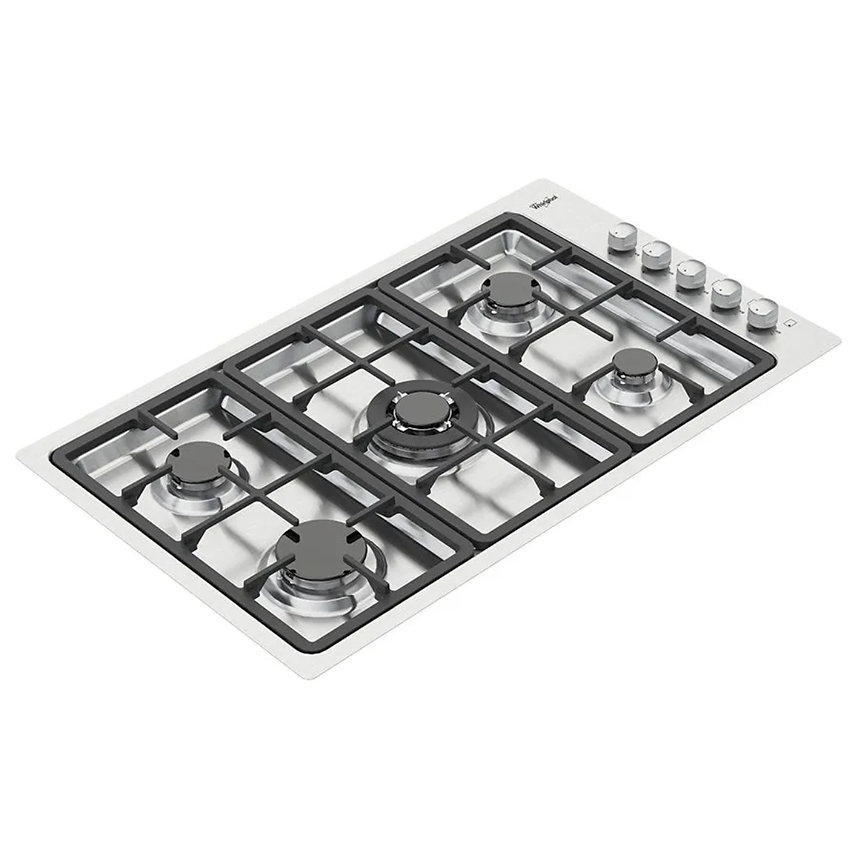 Parrilla Gas Empotre Whirlpool WP3550S de 86 cm 5 Quemadores Acer.