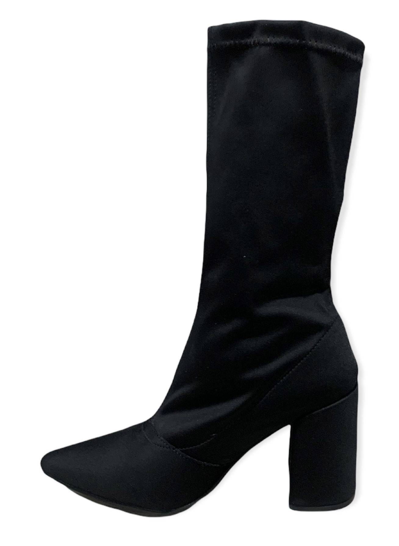 Botines Formales De Likra Tacon 9 Cm Para Mujer.