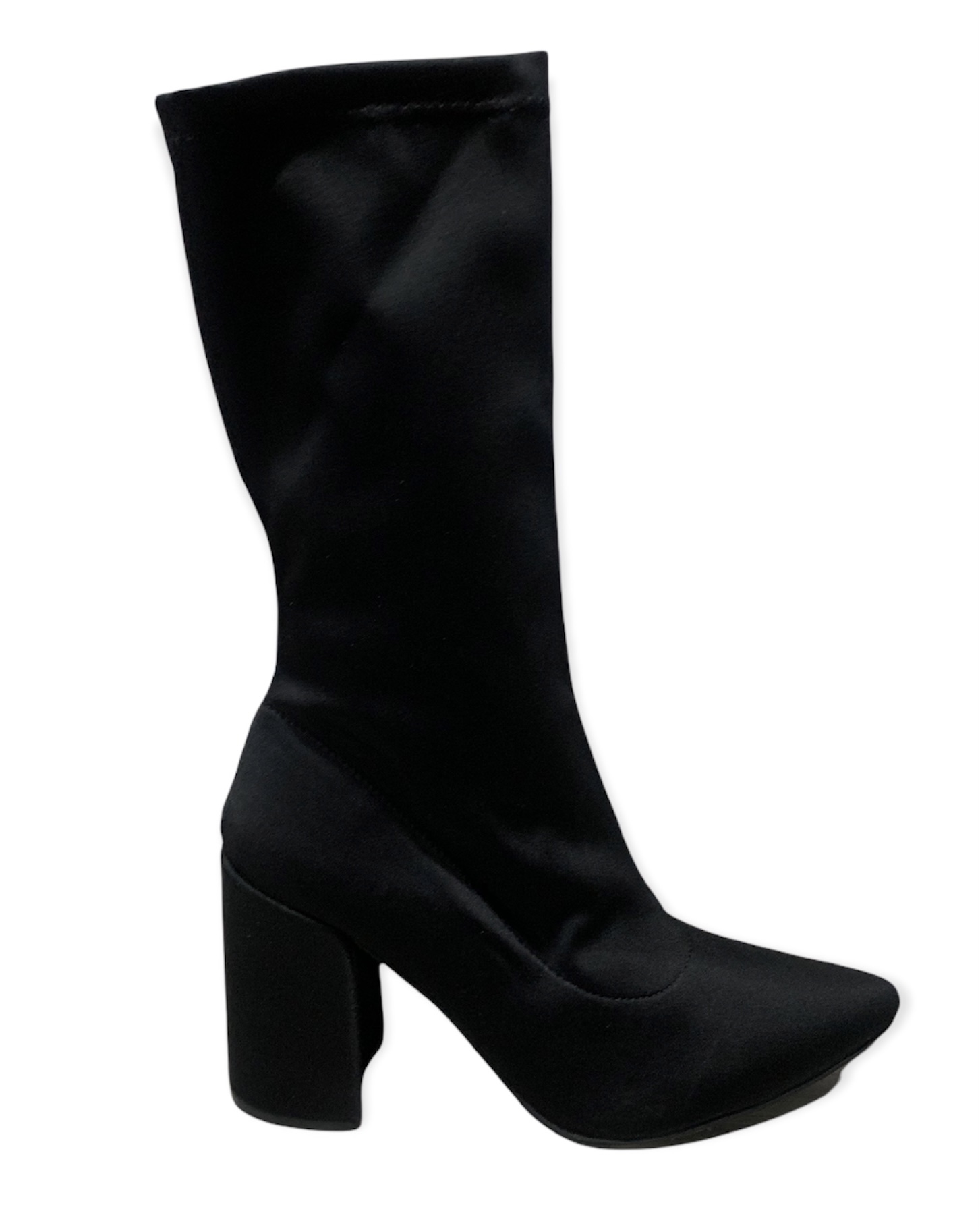 Botines Formales De Likra Tacon 9 Cm Para Mujer.