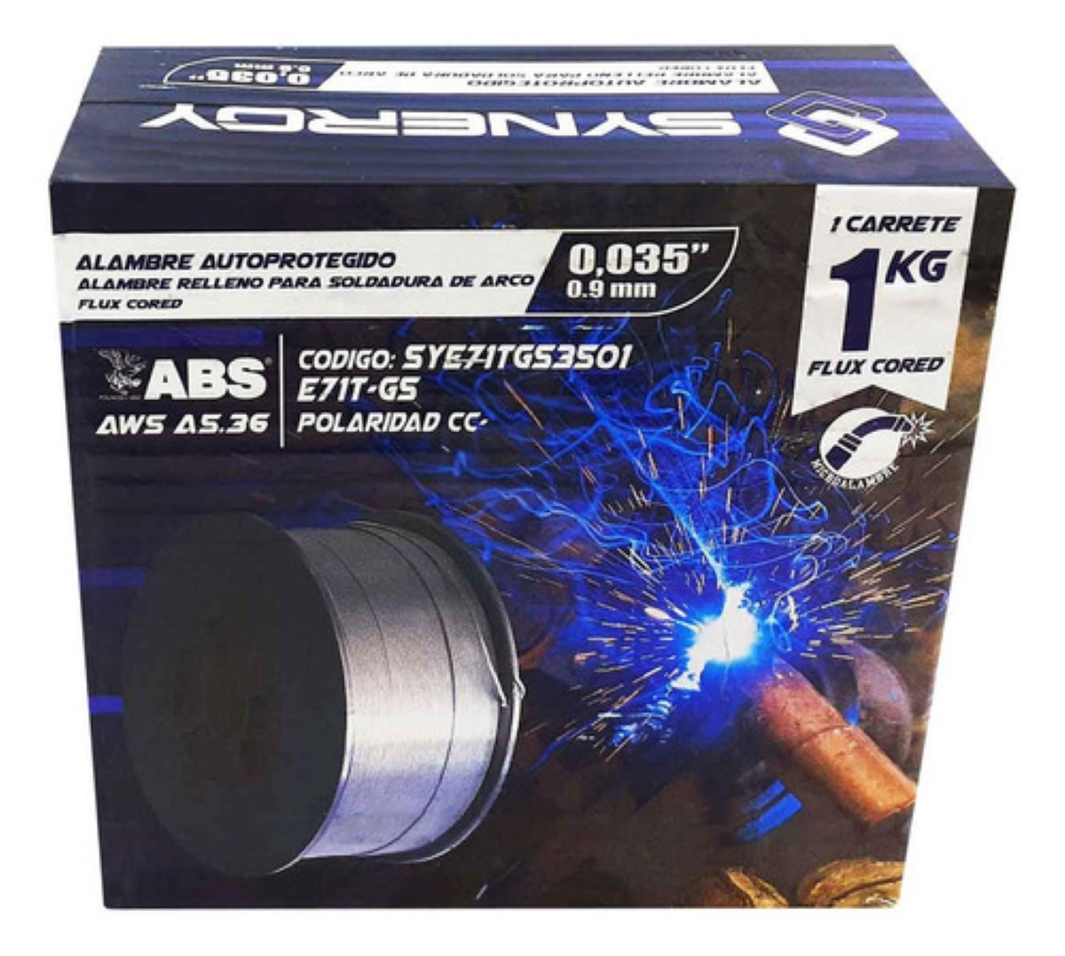 Soldadura Microalambre Flux Core 0.035 9mm 1kg Uso Sin Gas