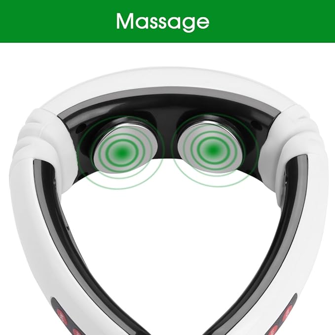 Masajeador Eléctrico De Pulso Para El Cuello, Masajeador Cervical Inteligente Multifunción Para Relajar El Cuello, Los Hombros Y La Espalda, Masajeador Muscular De 16 Grados De Fuerza Para Relajar.
