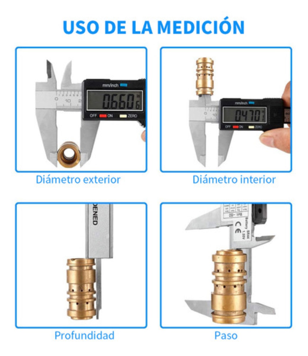 Calibrador Vernier Digital Pie De Rey 6in Precisión 0.01mm