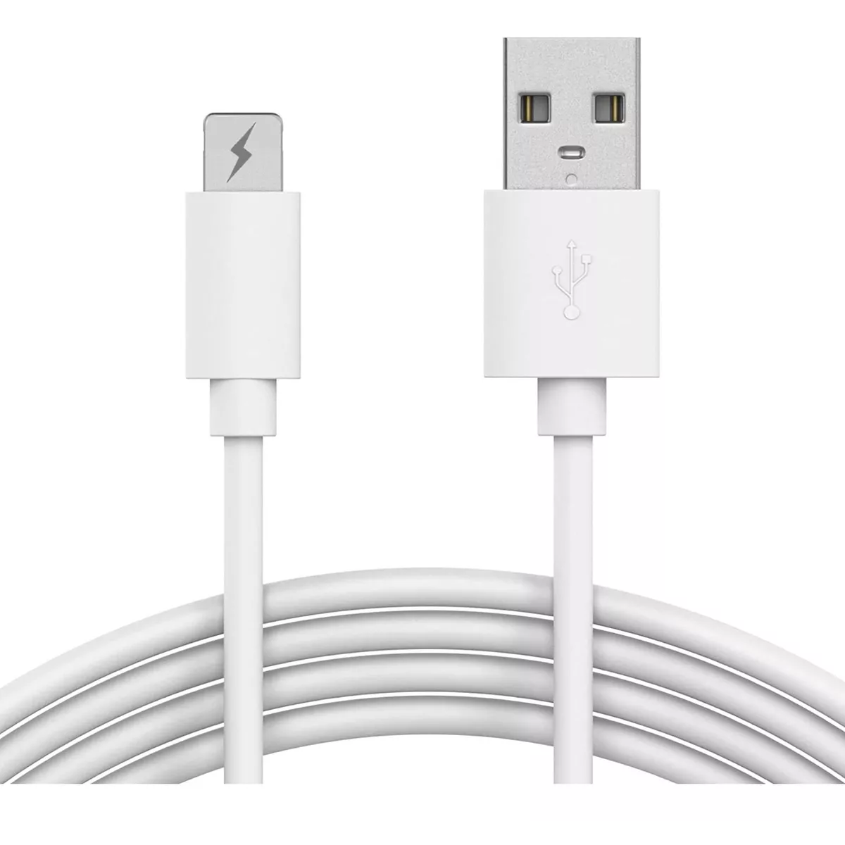 Cable De Cargador Usb Para iPhone iPad 1 Metro blanco.