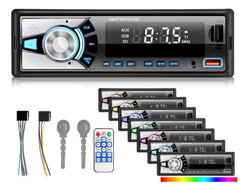"Auto Estereo Coche Reproductor Mp3 Radio Con Bt Aux Usb Sd "