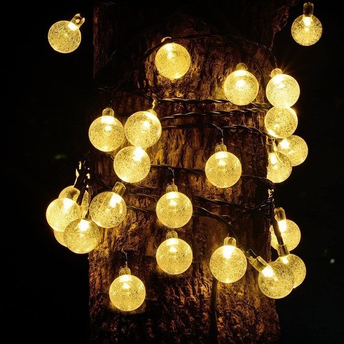 Guirnalda De Luces Solar Exterior Jardin 8 Modos 16m 80 LED