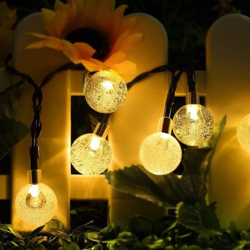 Guirnalda De Luces Solar Exterior Jardin 8 Modos 16m 80 LED