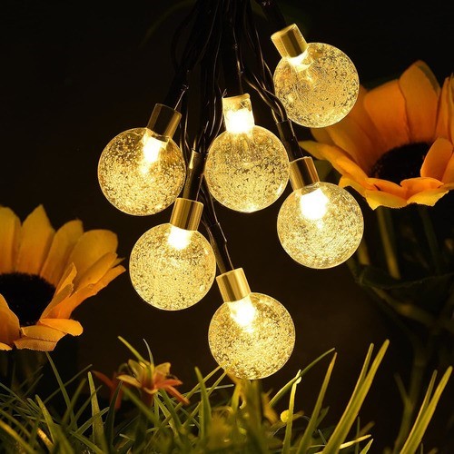 Guirnalda De Luces Solar Exterior Jardin 8 Modos 16m 80 LED
