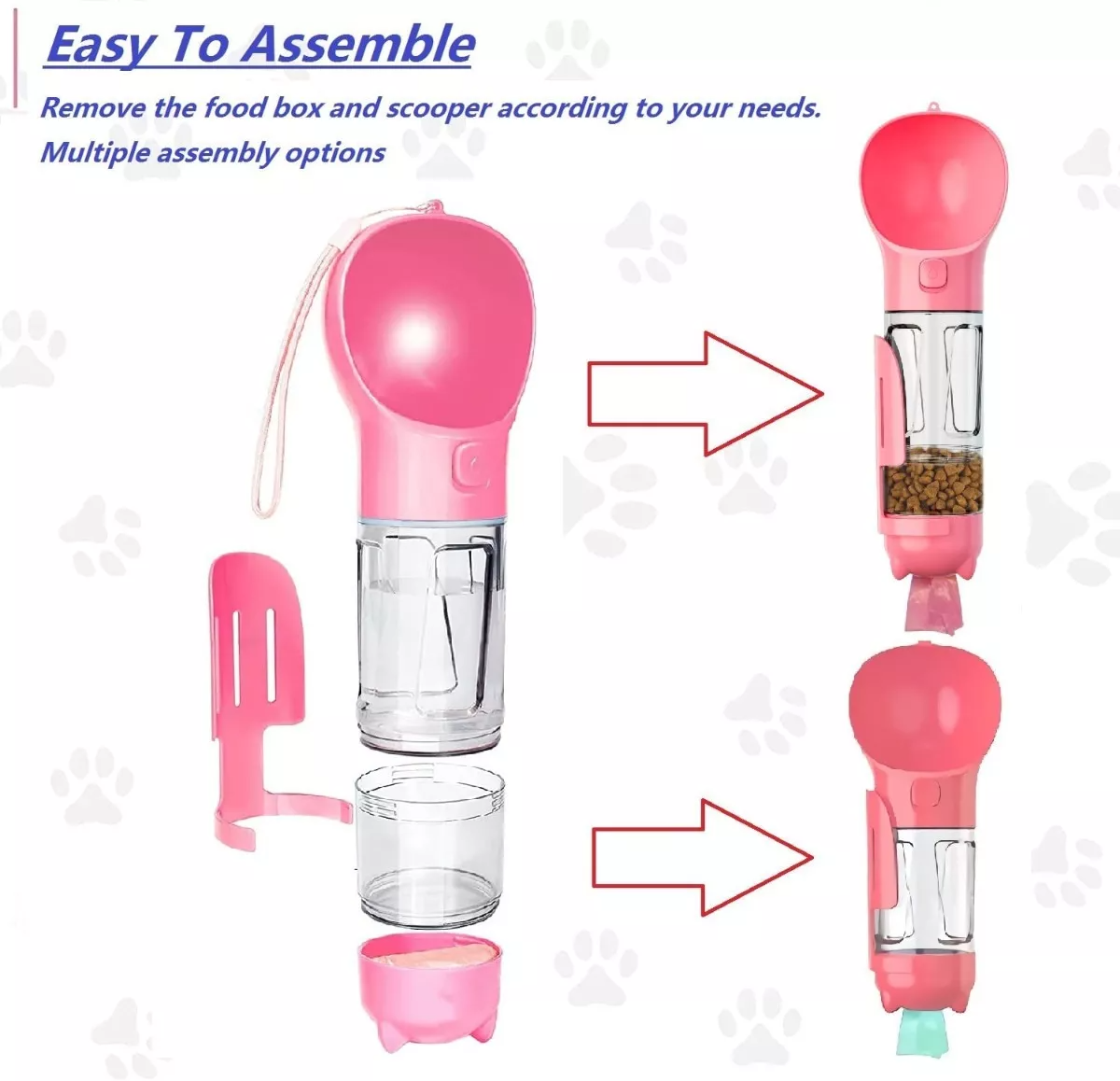 Botella De Agua Para Perros Perro Mascotas Bebedero 3 Bolsas.
