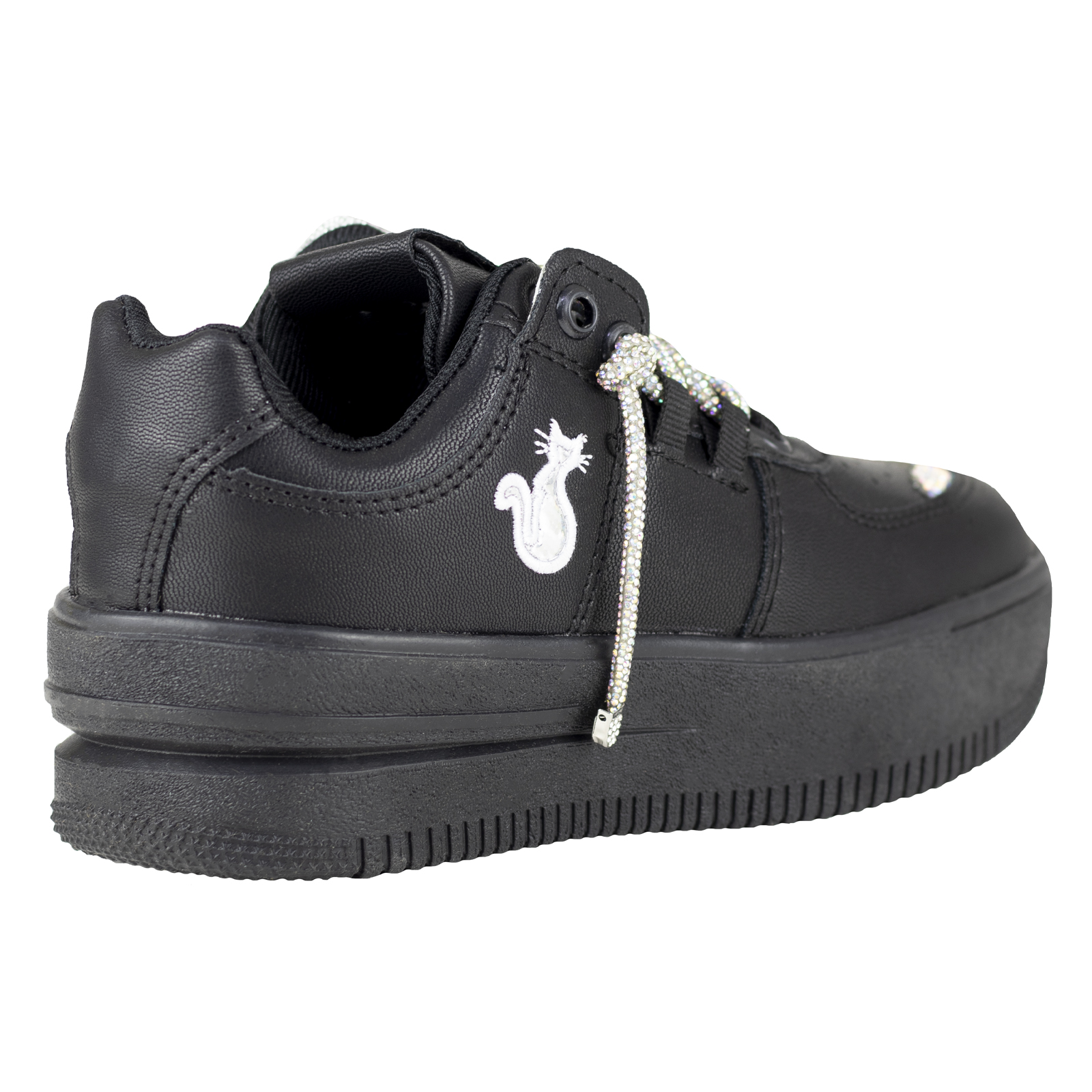 Tenis Negro Plataforma Mujer Shadow 2084 Suela Gruesa +5cm.