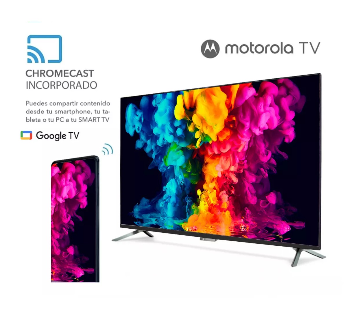 Televisión Pantalla 43 Pulgadas Google TV Motorola FHD MOT43FLE11