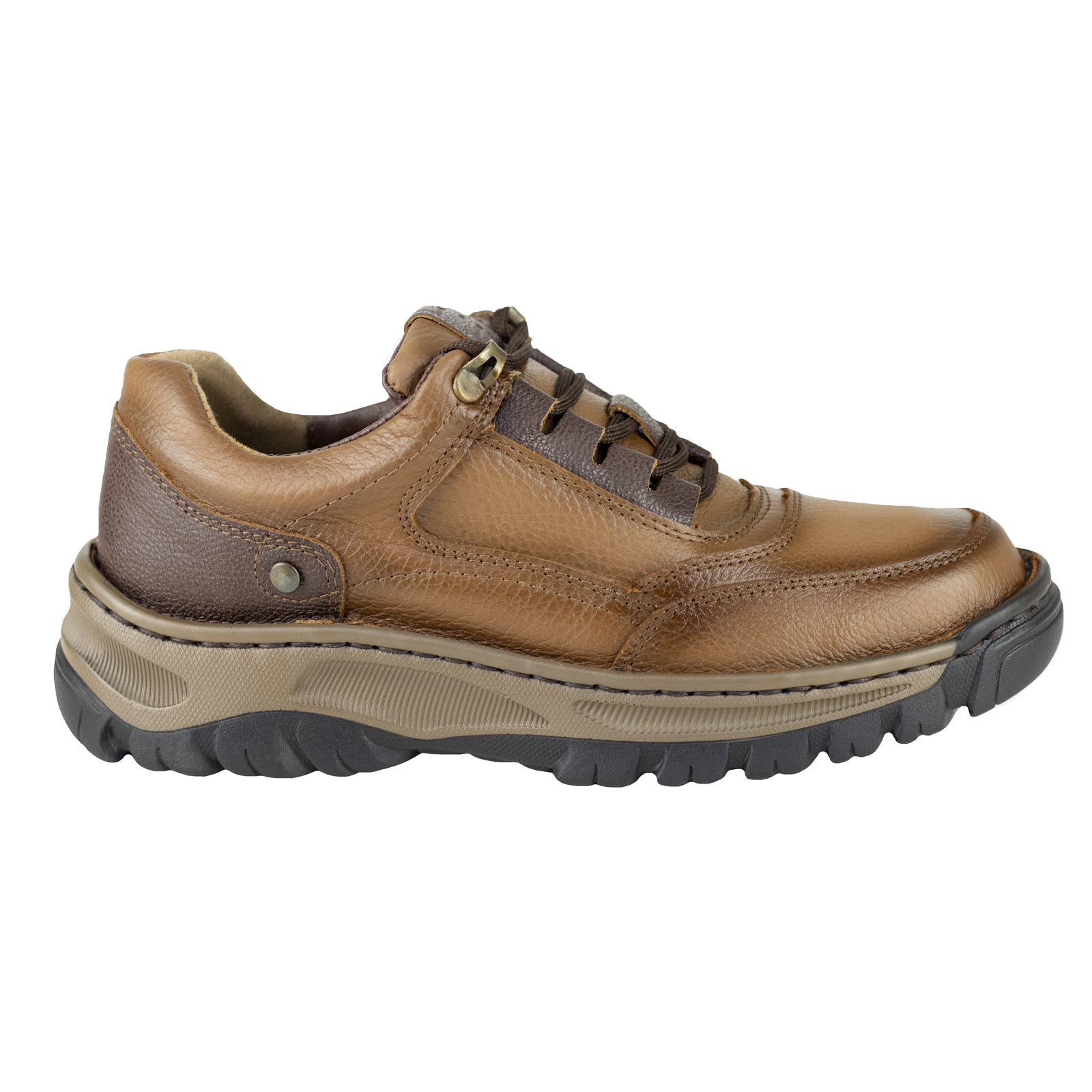Zapato Outdoor Choclo De Hombre Lobo Solo Robusto 9061 Miel.
