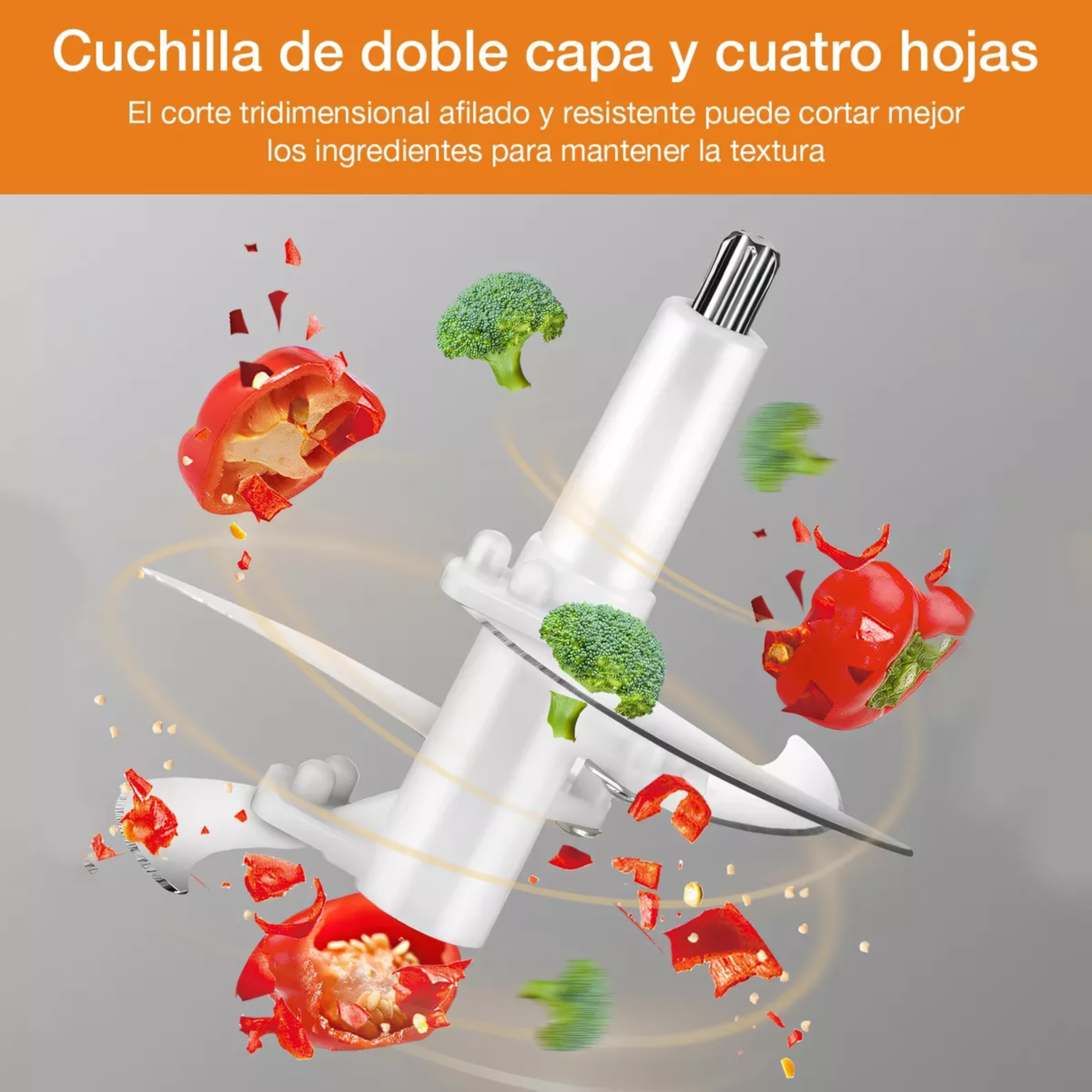 Procesador De Alimentos Eléctrica 2l Tres Velocidades Vidrio.