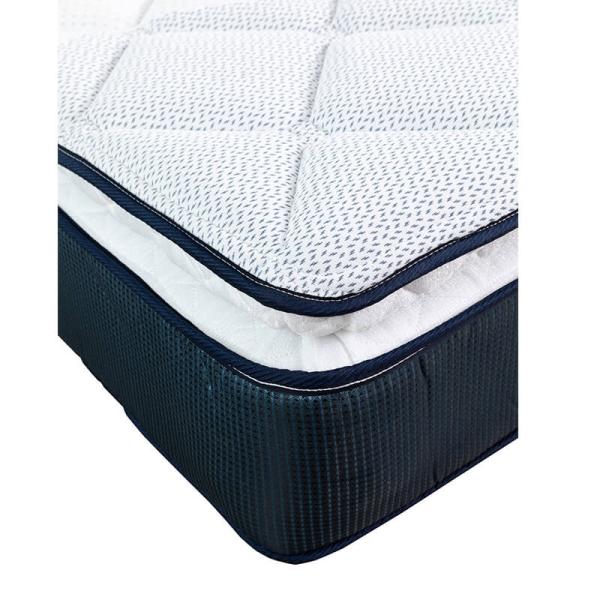 Colchon Matrimonial Spring Air Monaco Con Cabecera Capri y Box Rojo