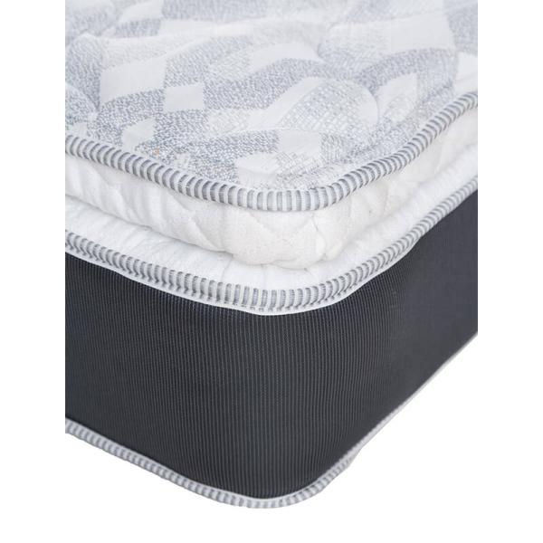 Colchón Matrimonial Spring Air Marte con Cabecera Dicasa Logan Lino Gris