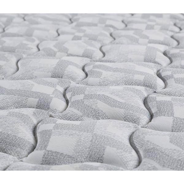 Colchón Matrimonial Spring Air Marte con Cabecera Dicasa Logan Lino Gris