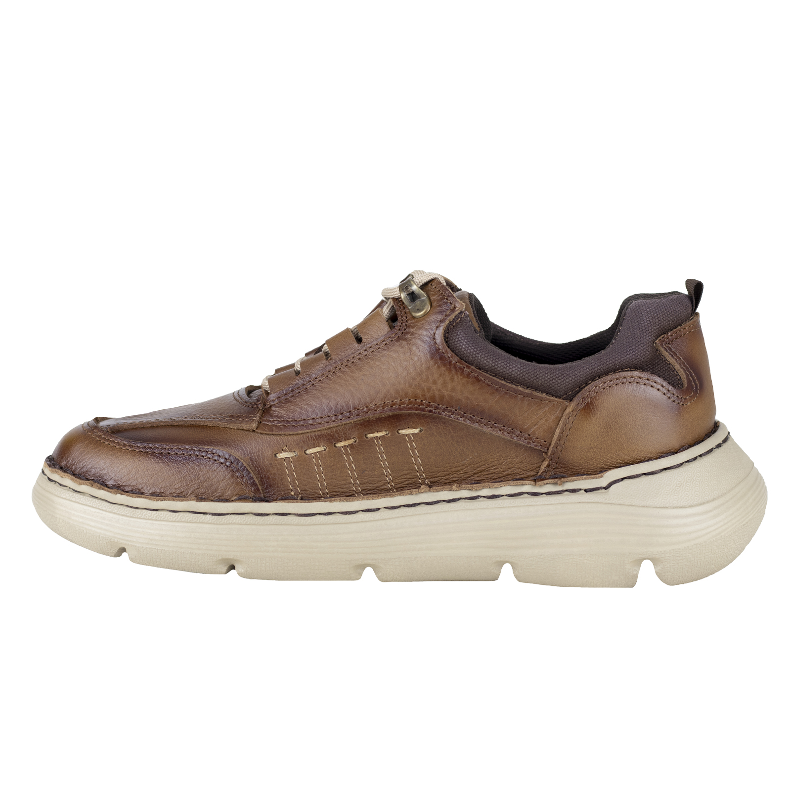 Zapato Choclo Para Hombre Lobo Solo 9003 Camel Suela Gruesa.