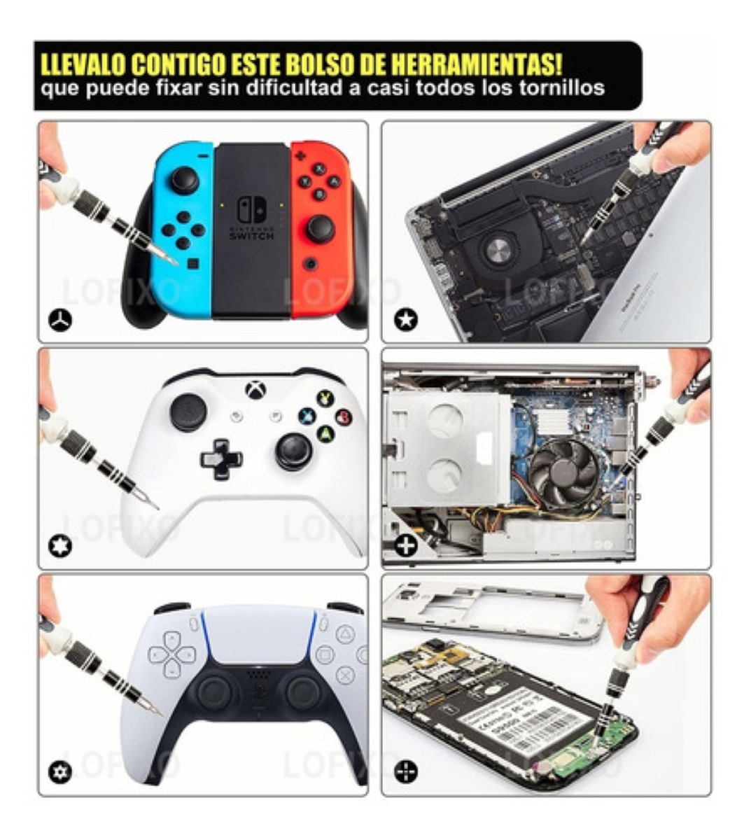 Kit De Herramientas Desarmador Reparar Reloj Ps4 Celular Mac