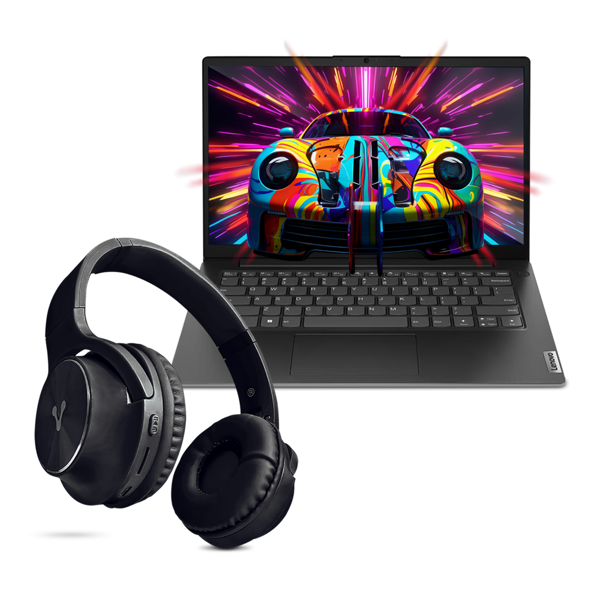 Combo Laptop Lenovo V14 G4 Ryzen 5 16gb 256gb 14Pulg W11P + Audifonos Bluetooth.