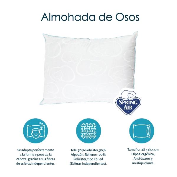 Colchón Individual Spring Air Marte con Protector y 1 Almohada Osos